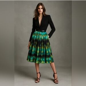 Worthington Feminine Patterned Midi Skirt